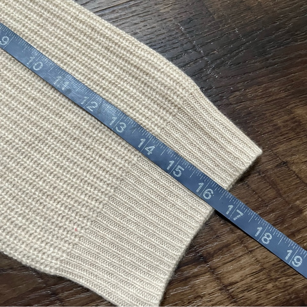 Jenni Kayne 100% cashmere Cocoon super soft tan ribbed cardigan sweater size 1X - Picture 10 of 11